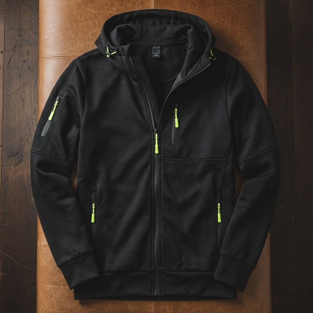 Men's Full Zip Fleece Hoodie - Relaxed Fit Casual Warm Sweatshirt Jacket