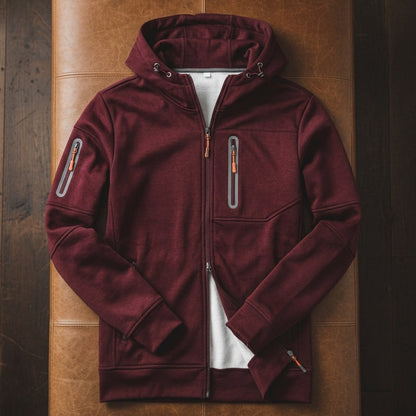 Men's Full Zip Fleece Hoodie - Relaxed Fit Casual Warm Sweatshirt Jacket