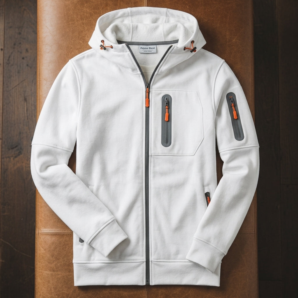 Men's Full Zip Fleece Hoodie - Relaxed Fit Casual Warm Sweatshirt Jacket