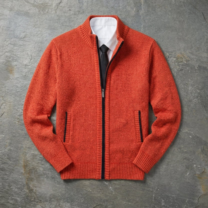 Men's Quarter Zip Pullover - Retro Athletic Casual Fleece Sweatshirt