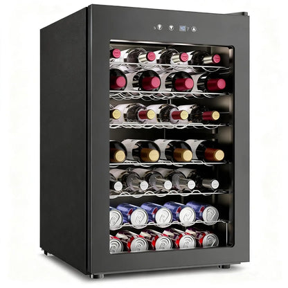 45 Bottle Wine Cooler Refrigerator - Small Wine Fridge for Red, White, Champagne, Freestanding Wine Cellar with, Customized