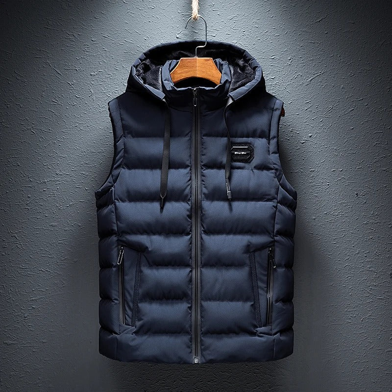 Men's Puffer Vest - Lightweight Weatherproof Warm Casual Outdoor Gilet