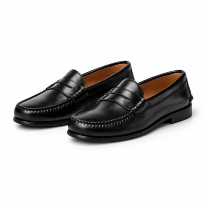 Men's Leather Loafers - Ergonomic Arch Support Cushioned Casual Dress Shoes